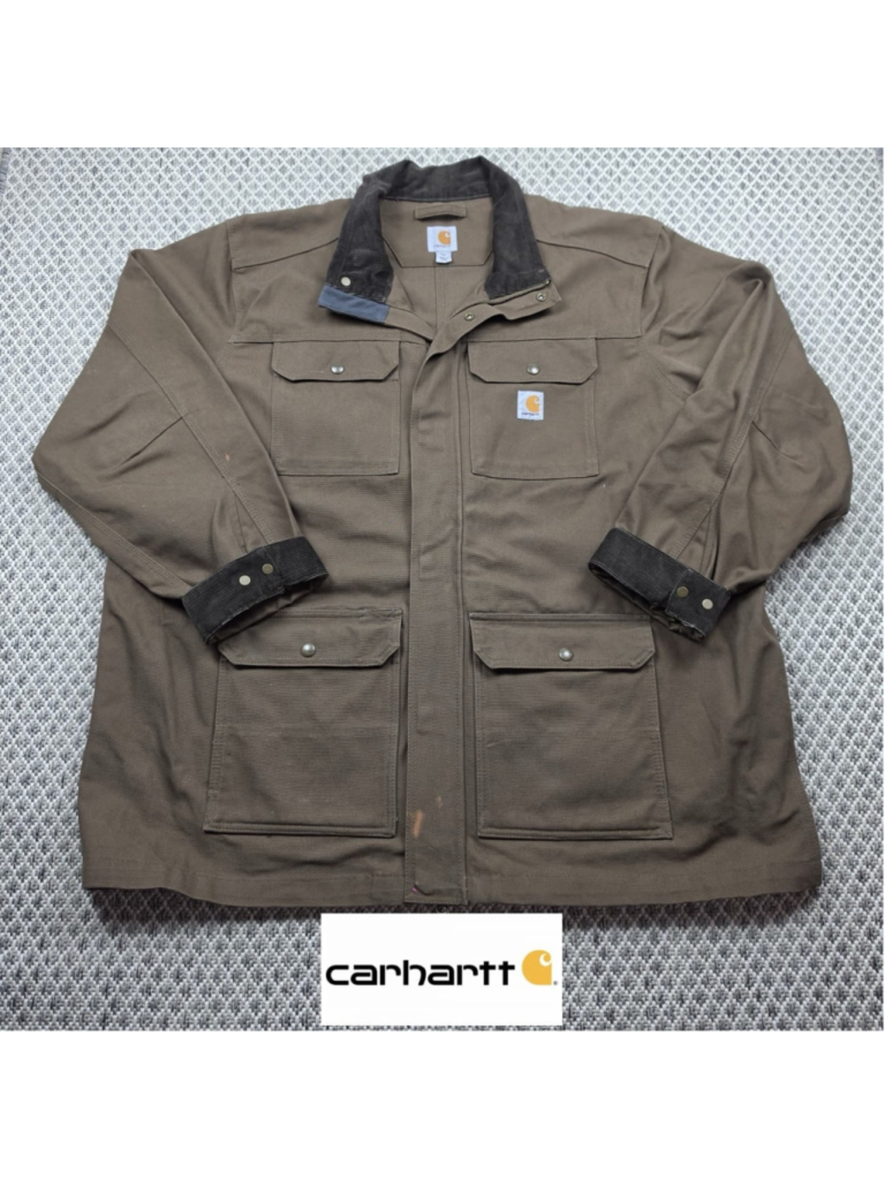 Carhartt Chore Coat Barn Jacket Brown Duck Canvas Workwear 2XL Utility